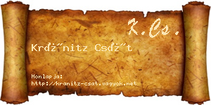 Kránitz Csát névjegykártya